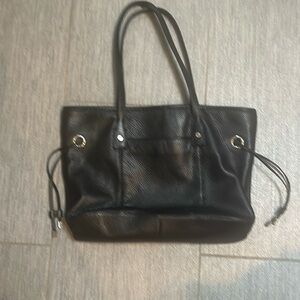 Calvin Klein leather bag mint condition with tightening straps and snap